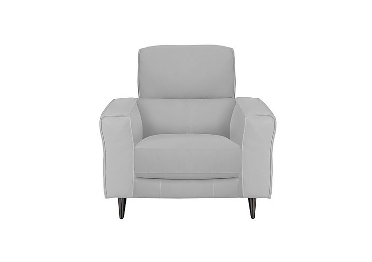 Axel NC Leather Armchair with Power Recliner - Grey