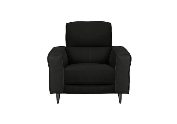 Axel NC Leather Armchair with Power Recliner  Black | Bed Sava