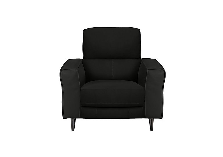 Axel NC Leather Armchair with Power Recliner - Black