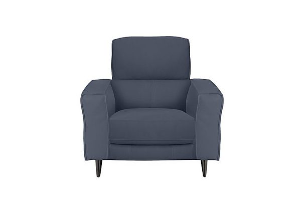 Axel NC Leather Armchair with Power Recliner  NC Ocean Blue | Bed Sava