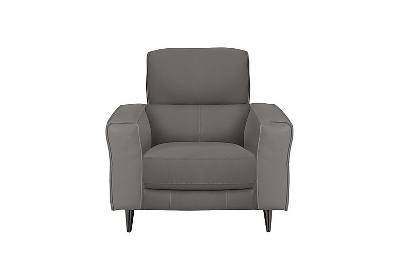 Axel NC Leather Armchair - Sleet