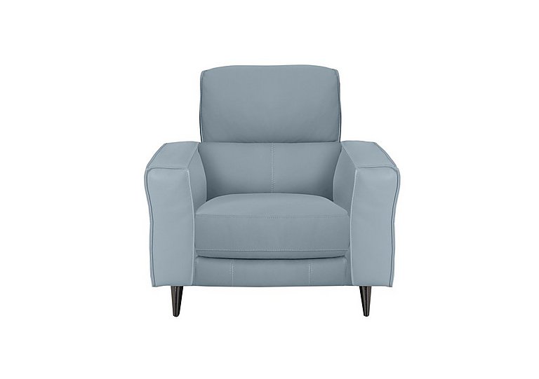 Axel NC Leather Armchair - Pearl Blue