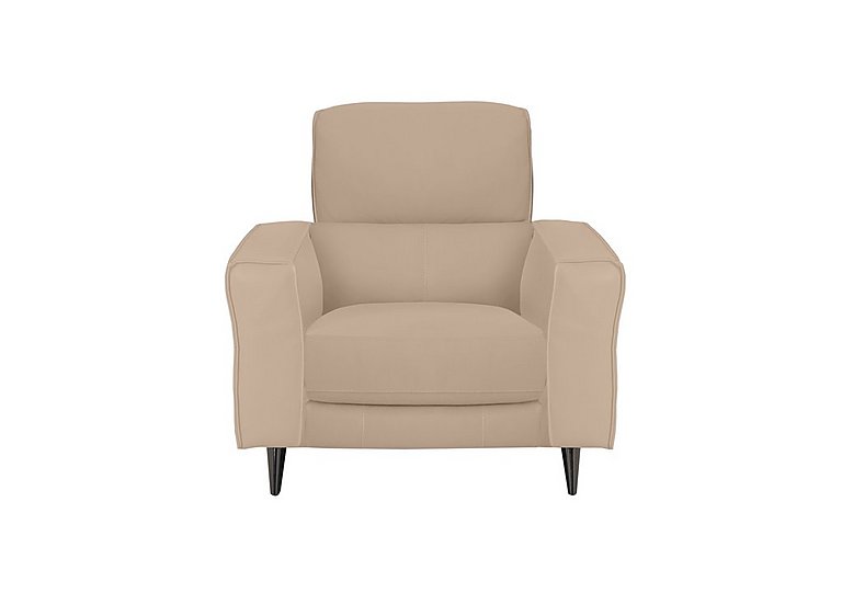 Axel NC Leather Armchair - NC Pebble