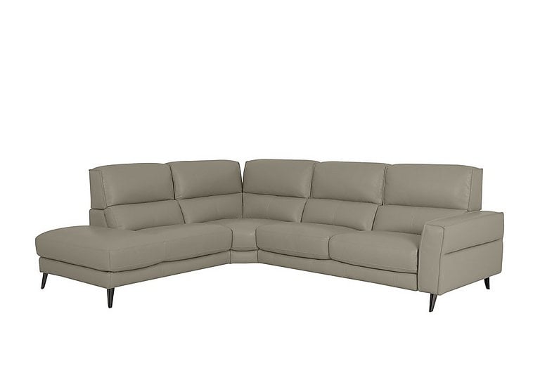 Axel BV Leather Left Hand Facing Chaise End Sofa - BV Taupe