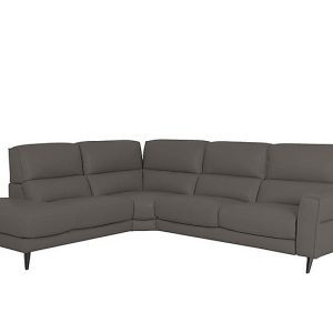Axel BV Leather Left Hand Facing Chaise End Sofa  BV Elephant | Bed Sava