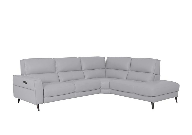 Axel HW Leather Right Hand Facing Chaise End Power Recliner Sofa - Grey