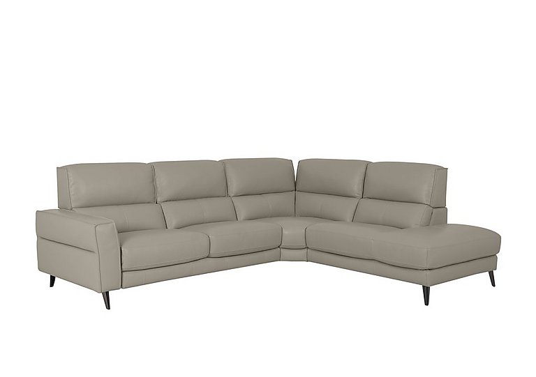 Axel HW Leather Right Hand Facing Chaise End Sofa - Feather