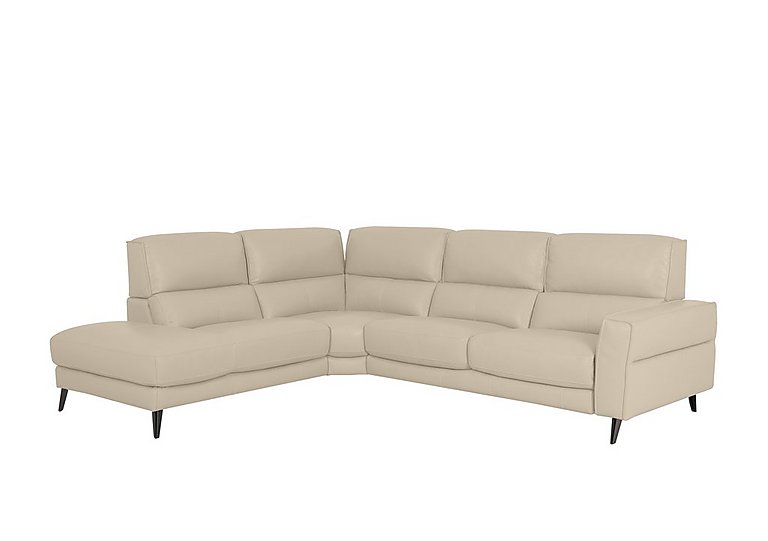 Axel NC Leather Left Hand Facing Chaise End Sofa - NC Bisque