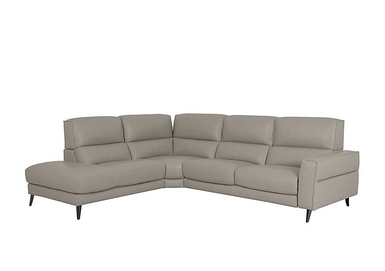 Axel NC Leather Left Hand Facing Chaise End Sofa - Feather