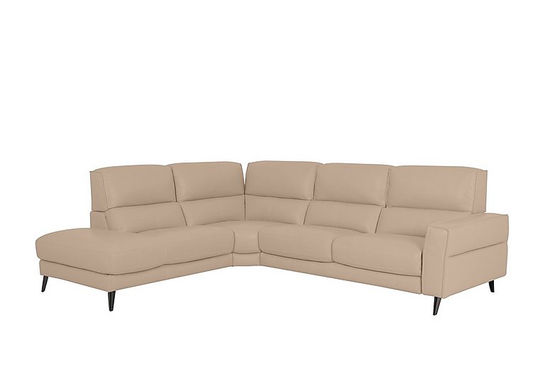 Axel NC Leather Left Hand Facing Chaise End Sofa - NC Pebble