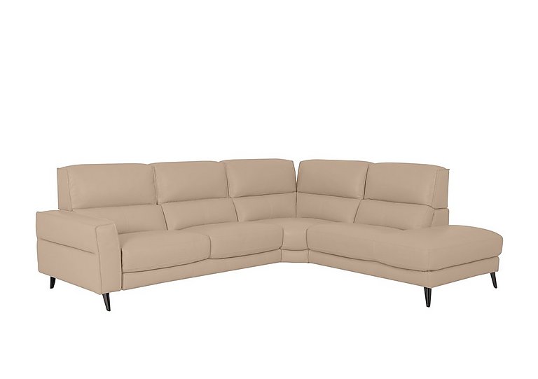 Axel NC Leather Right Hand Facing Chaise End Sofa - NC Pebble