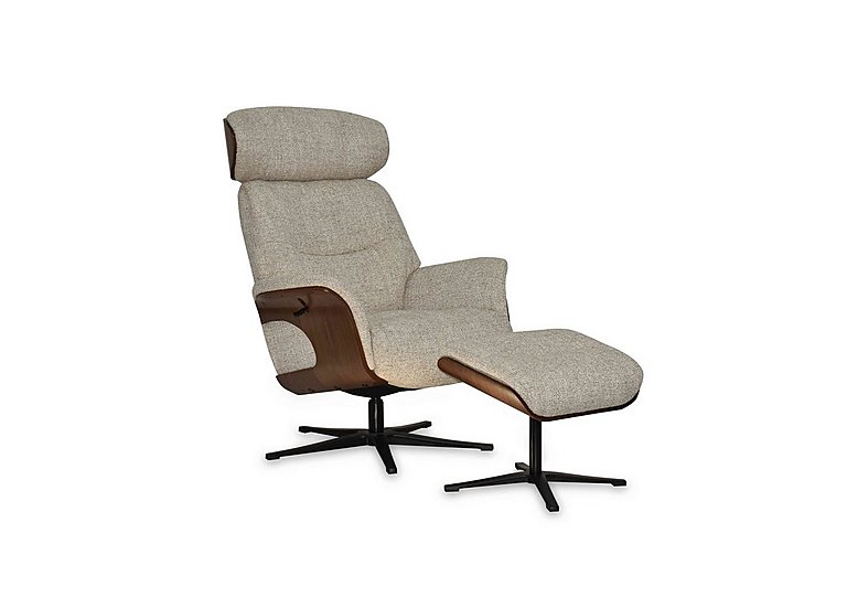 Bern Swivel Chair and Footstool - Oatmeal