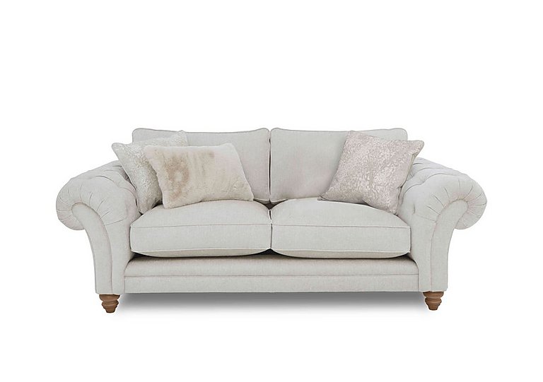 Boutique Collection - Blenheim 3 Seater Classic Back Sofa - Darwin Ivory with Oak Feet