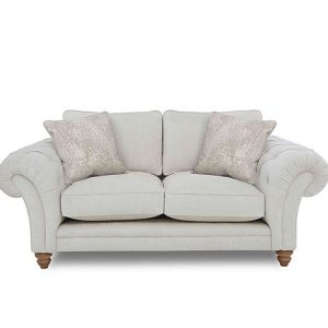 Boutique Collection  Blenheim 2 Seater Classic Back Sofa  Darwin Ivory with Oak Feet | Bed Sava