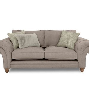 Boutique Collection  Blenheim 3 Seater Classic Back Sofa  Darwin Mink with Oak Feet | Bed Sava