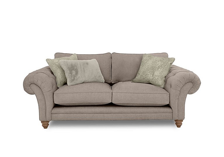 Boutique Collection - Blenheim 3 Seater Classic Back Sofa - Darwin Mink with Oak Feet