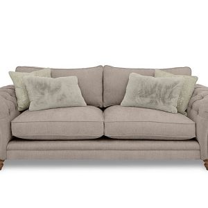 Boutique Collection  Blenheim 4 Seater Classic Back Sofa  Darwin Mink with Oak Feet | Bed Sava