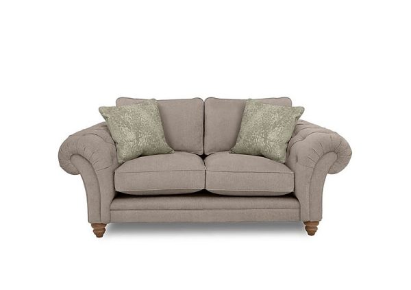 Boutique Collection  Blenheim 2 Seater Classic Back Sofa  Darwin Mink with Oak Feet | Bed Sava