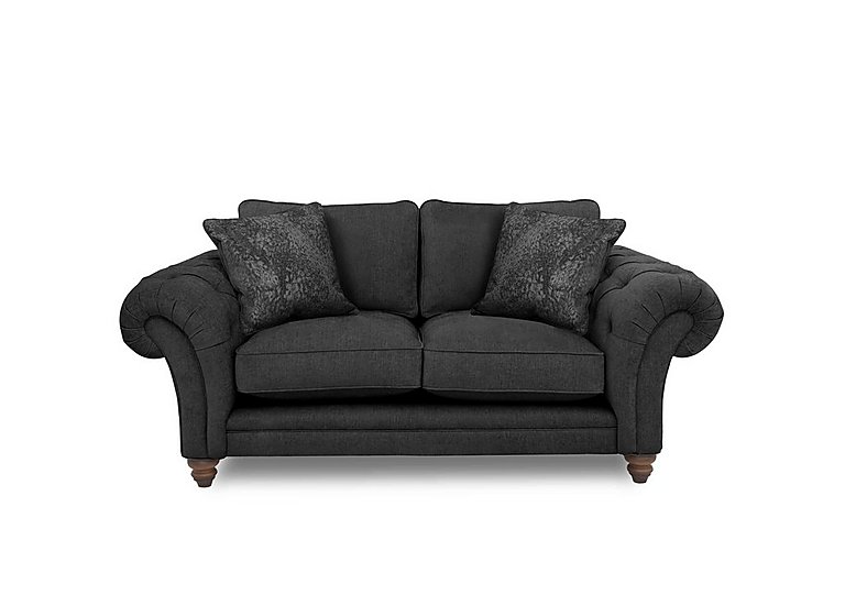 Boutique Collection - Blenheim 2 Seater Classic Back Sofa - Darwin Raven with Walnut Feet