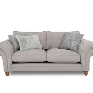 Boutique Collection  Blenheim 3 Seater Classic Back Sofa  Darwin Silver with Oak Feet | Bed Sava