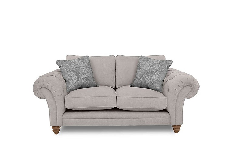 Boutique Collection - Blenheim 2 Seater Classic Back Sofa - Darwin Silver with Oak Feet