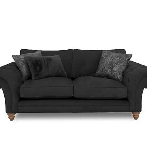 Boutique Collection  Blenheim 3 Seater Classic Back Sofa  Marlborough Raven with Oak Feet | Bed Sava
