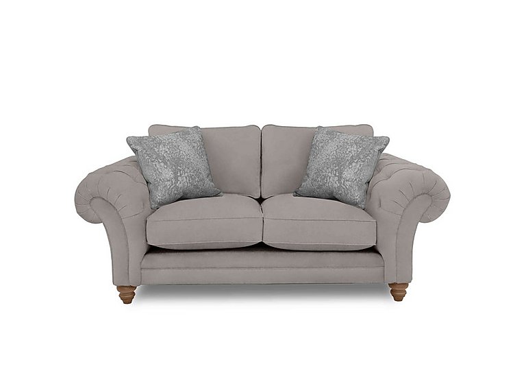 Boutique Collection - Blenheim 2 Seater Classic Back Sofa - Marlborough Silver with Oak Feet