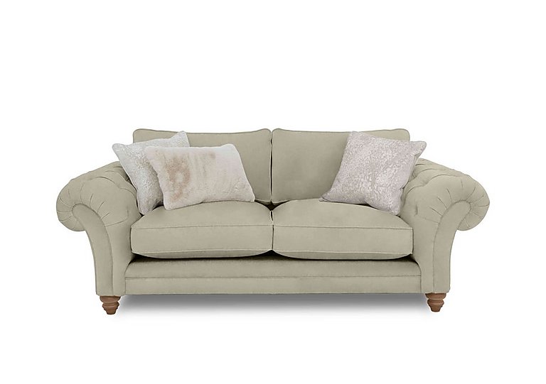 Boutique Collection  Blenheim 3 Seater Classic Back Sofa  Marlborough Wicker Ivory with Oak Feet | Bed Sava