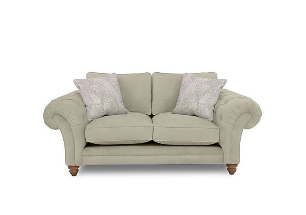 Boutique Collection  Blenheim 2 Seater Classic Back Sofa  Marlborough Wicker Ivory with Oak Feet | Bed Sava
