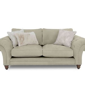 Boutique Collection  Blenheim 3 Seater Classic Back Sofa  Marlborough Wicker Ivory with Walnut Feet | Bed Sava
