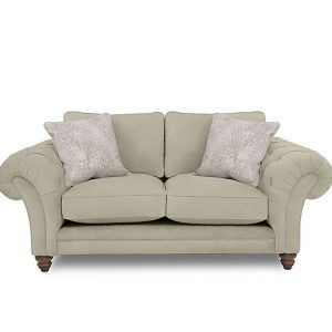 Boutique Collection  Blenheim 2 Seater Classic Back Sofa  Marlborough Wicker Ivory with Walnut Feet | Bed Sava