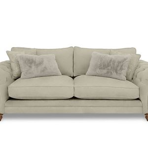 Boutique Collection  Blenheim 4 Seater Classic Back Sofa  Marlborough Wicker Mink with Oak Feet | Bed Sava