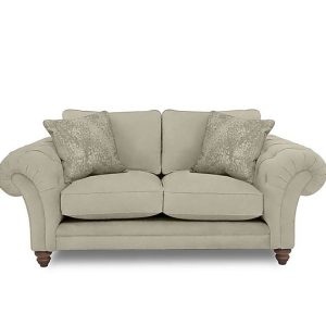Boutique Collection  Blenheim 2 Seater Classic Back Sofa  Marlborough Wicker Mink with Walnut Feet | Bed Sava