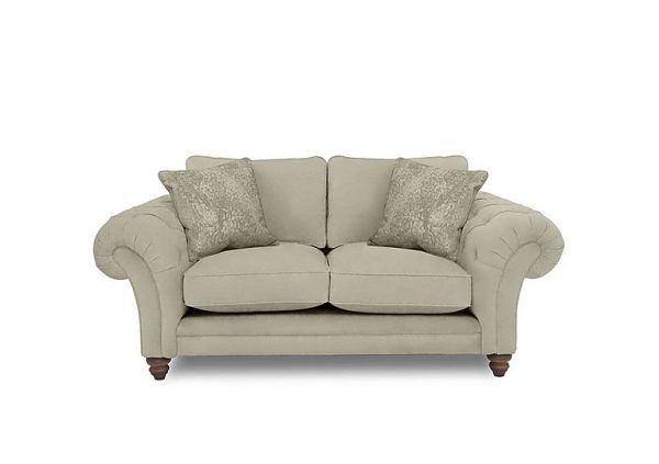 Boutique Collection  Blenheim 2 Seater Classic Back Sofa  Marlborough Wicker Mink with Walnut Feet | Bed Sava