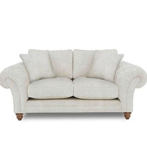 Boutique Collection  Blenheim 2 Seater Classic Back Sofa  Savoy Ivory with Oak Feet | Bed Sava