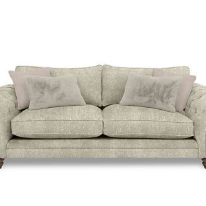 Boutique Collection  Blenheim 4 Seater Classic Back Sofa  Savoy Mink with Walnut Feet | Bed Sava