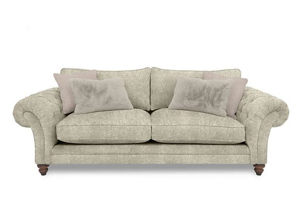 Boutique Collection  Blenheim 4 Seater Classic Back Sofa  Savoy Mink with Walnut Feet | Bed Sava