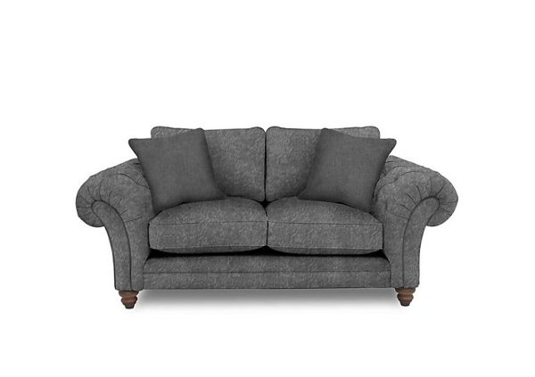 Boutique Collection  Blenheim 2 Seater Classic Back Sofa  Savoy Raven with Walnut Feet | Bed Sava