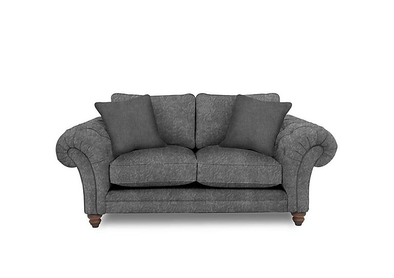 Boutique Collection - Blenheim 2 Seater Classic Back Sofa - Savoy Raven with Walnut Feet