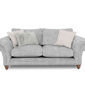 Boutique Collection  Blenheim 3 Seater Classic Back Sofa  Savoy Silver with Oak Feet | Bed Sava