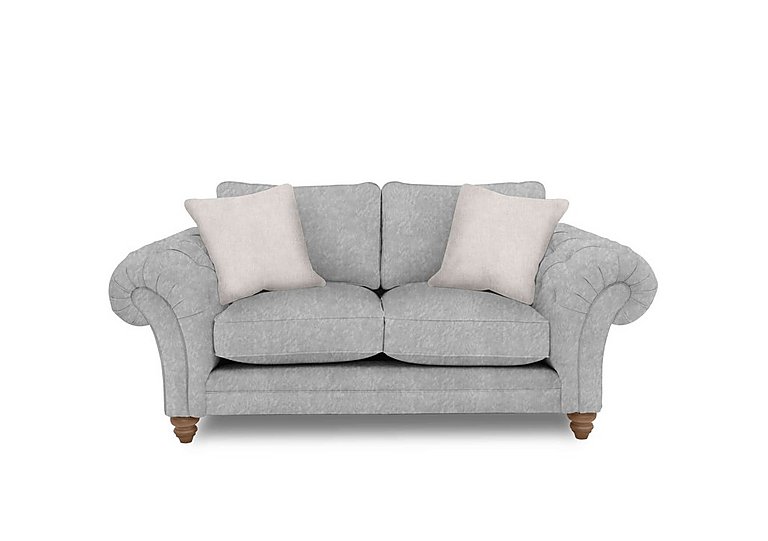 Boutique Collection - Blenheim 2 Seater Classic Back Sofa - Savoy Silver with Oak Feet