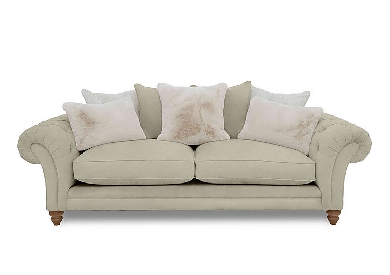 Boutique Collection - Blenheim 4 Seater Scatter Back Sofa - Marlborough Wicker Ivory with Oak Feet