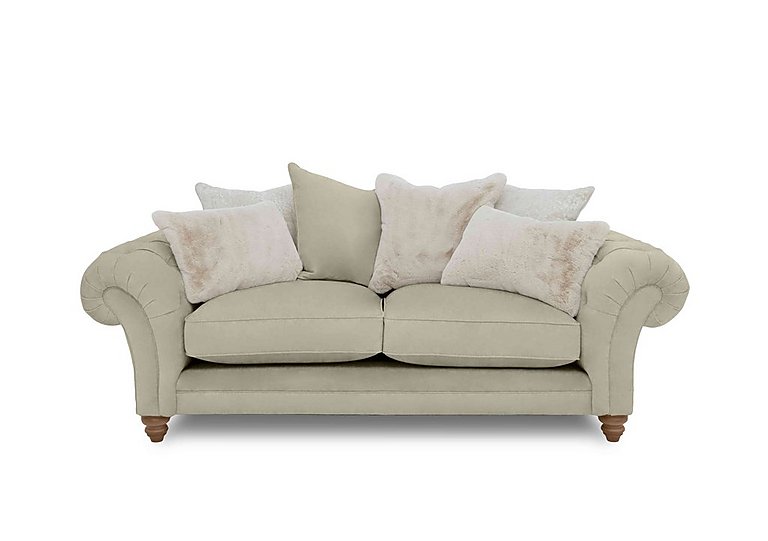 Boutique Collection - Blenheim 3 Seater Scatter Back Sofa - Marlborough Wicker Ivory with Oak Feet