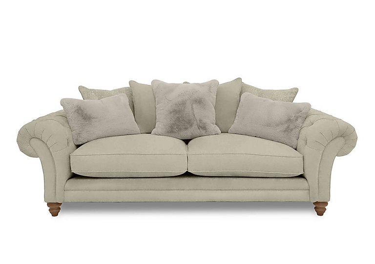Boutique Collection - Blenheim 4 Seater Scatter Back Sofa - Marlborough Wicker Mink with Oak Feet