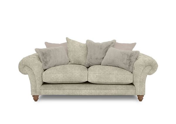 Boutique Collection  Blenheim 3 Seater Scatter Back Sofa  Savoy Mink with Oak Feet | Bed Sava