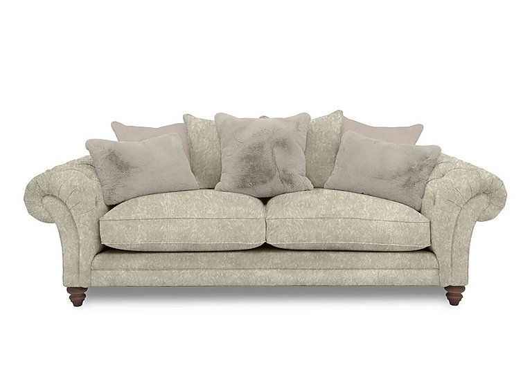 Boutique Collection - Blenheim 4 Seater Scatter Back Sofa - Savoy Mink with Walnut Feet
