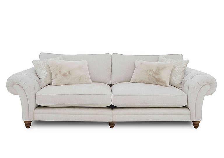 Boutique Collection - Blenheim Grand Split Frame Classic Back Sofa - Darwin Ivory with Walnut Feet