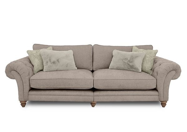 Boutique Collection  Blenheim Grand Split Frame Classic Back Sofa  Darwin Mink with Oak Feet | Bed Sava