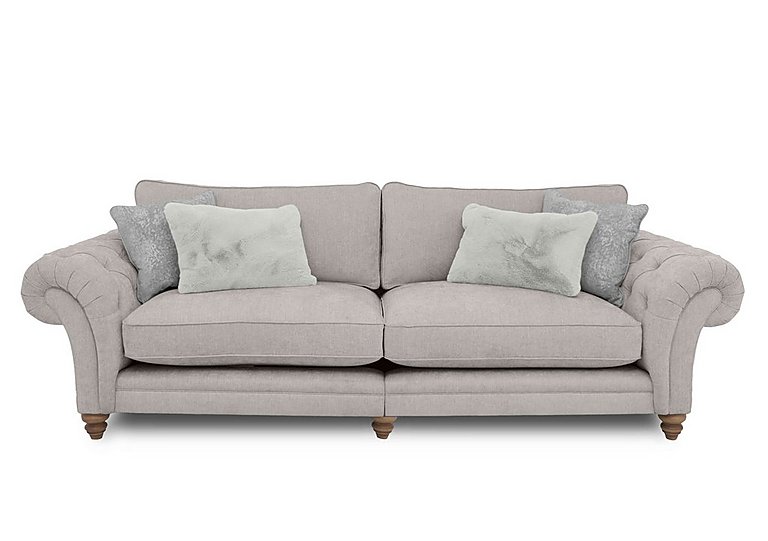 Boutique Collection - Blenheim Grand Split Frame Classic Back Sofa - Darwin Silver with Oak Feet