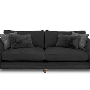 Boutique Collection  Blenheim Grand Split Frame Classic Back Sofa  Marlborough Raven with Oak Feet | Bed Sava